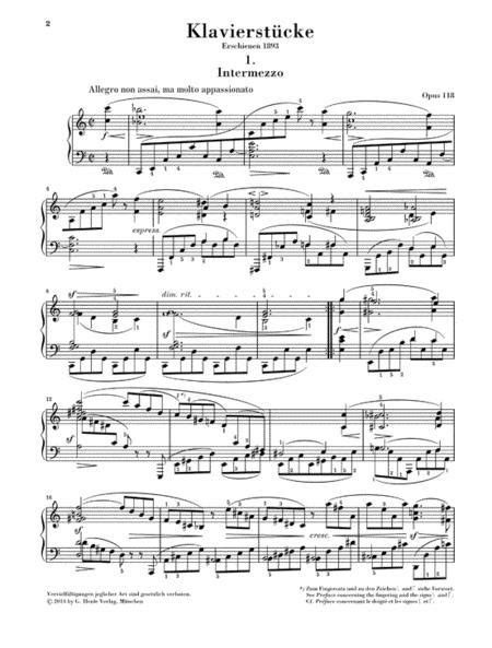 Klavierstucke, Op. 118 [Piano Pieces]